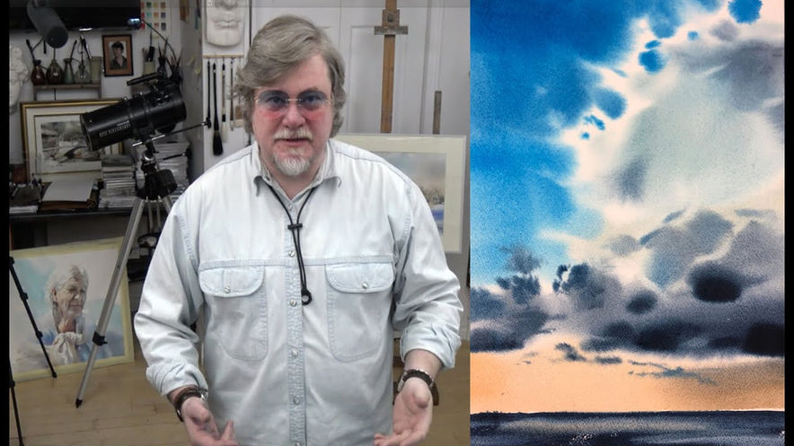 #83 Painting the Sky in Ten Minutes! (Watercolor Landscape Skyscape Tutorial)